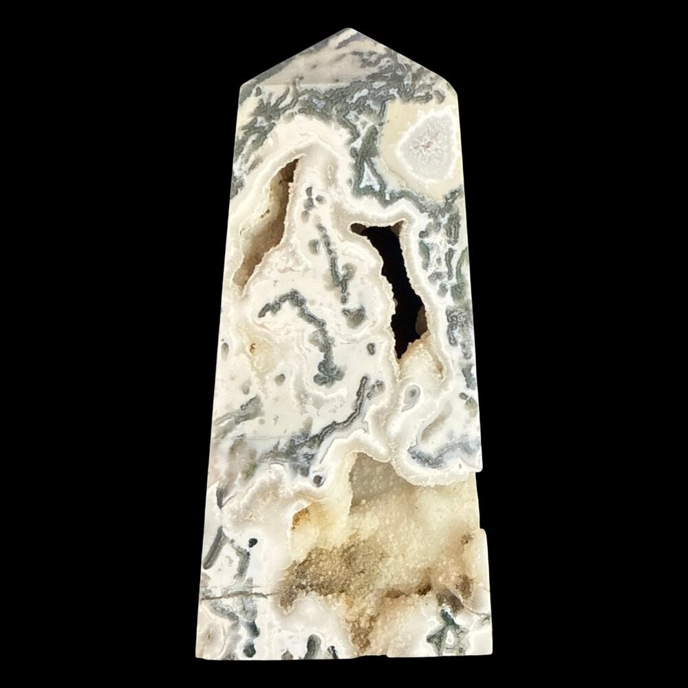Moss Agate Druzy pocket Chunky Natural Stone Crystal Healing NEW